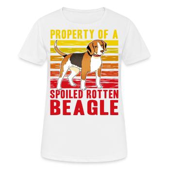 Propriété d’un Beagle pourri gâté - T-shirt respirant Femme - blanc - Devant - AI Model Female 172 dark (172cm)