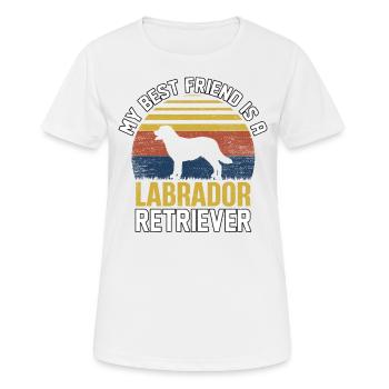 MON MEILLEUR AMI EST UN LABRADOR RETRIEVER - T-shirt respirant Femme - blanc - Devant - AI Model Female 172 dark (172cm)