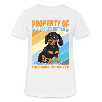 Propriété d’un Labrador Retriever pourri gâté - T-shirt respirant Femme - blanc - Devant - AI Model Female 172 dark (172cm)