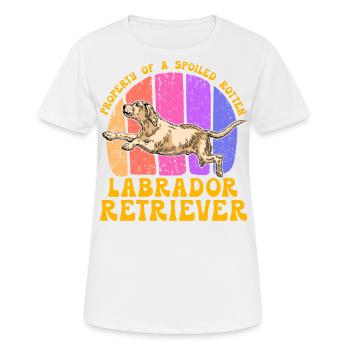 Propriété d’un Labrador Retriever pourri gâté - T-shirt respirant Femme - blanc - Devant - AI Model Female 172 dark (172cm)