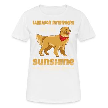 Labrador Retrievers are like sunshine on a cloudy - Women's Breathable T-Shirt - white - Front - AI Model Female 172 dark (172cm)