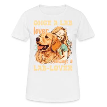 Une fois un amateur de labo toujours un amoureux du labo - T-shirt respirant Femme - blanc - Devant - AI Model Female 172 dark (172cm)