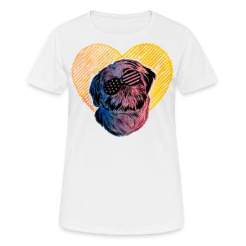 Shih Tzu - T-shirt respirant Femme - blanc - Devant - AI Model Female 172 dark (172cm)