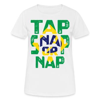 Tap Snap Or Nap - Frauen T-Shirt atmungsaktiv - Weiß - Vorne - AI Model Female 172 dark (172cm)