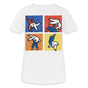 Brazilian Jiu-Jitsu - Frauen T-Shirt atmungsaktiv - Weiß - Vorne - AI Model Female 172 dark (172cm)