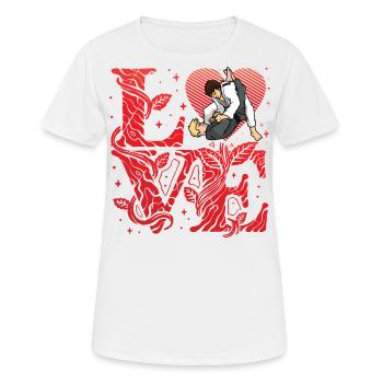Brazilian Jiu-Jitsu - Frauen T-Shirt atmungsaktiv - Weiß - Vorne - AI Model Female 172 dark (172cm)