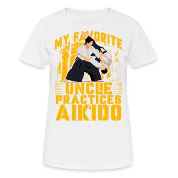Mein Lieblingsonkel trainiert Aikido - Frauen T-Shirt atmungsaktiv - Weiß - Vorne - AI Model Female 172 dark (172cm)