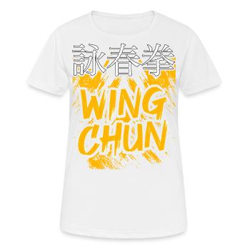 Wing Chun - Frauen T-Shirt atmungsaktiv - Weiß - Vorne - AI Model Female 172 dark (172cm)