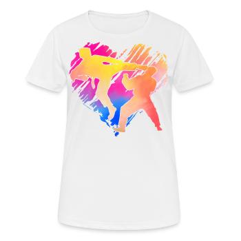 Taekwondo - Frauen T-Shirt atmungsaktiv - Weiß - Vorne - AI Model Female 172 dark (172cm)