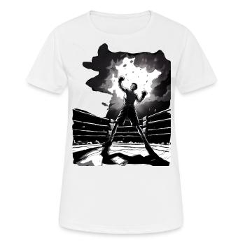 Boxing - Women's Breathable T-Shirt - white - Front - AI Model Female 172 dark (172cm)