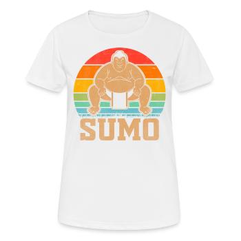 Sumo - Frauen T-Shirt atmungsaktiv - Weiß - Vorne - AI Model Female 172 dark (172cm)