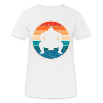 Sumo - Frauen T-Shirt atmungsaktiv - Weiß - Vorne - AI Model Female 172 dark (172cm)