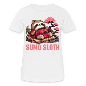 Paresseux de sumo - T-shirt respirant Femme - blanc - Devant - AI Model Female 172 dark (172cm)