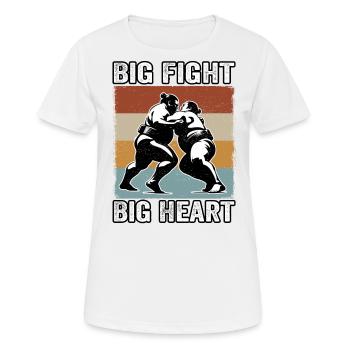 Großer Kampf Großes Herz - Frauen T-Shirt atmungsaktiv - Weiß - Vorne - AI Model Female 172 dark (172cm)