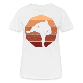 Sumo - Frauen T-Shirt atmungsaktiv - Weiß - Vorne - AI Model Female 172 dark (172cm)