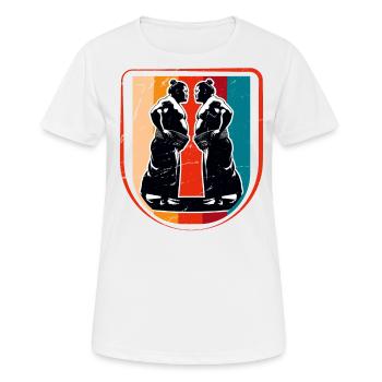 Sumo - Frauen T-Shirt atmungsaktiv - Weiß - Vorne - AI Model Female 172 dark (172cm)