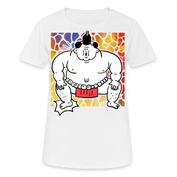 Sumo - Frauen T-Shirt atmungsaktiv - Weiß - Vorne - AI Model Female 172 dark (172cm)