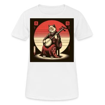Sunset Musician Papyrus Scroll Japanese - Women's Breathable T-Shirt - white - Front - AI Model Female 172 dark (172cm)