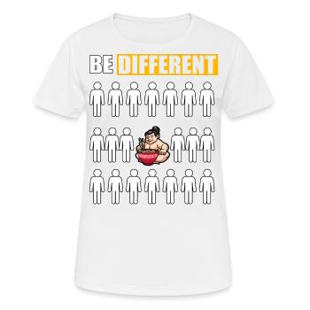 Sumo anders sein - Frauen T-Shirt atmungsaktiv - Weiß - Vorne - AI Model Female 172 dark (172cm)