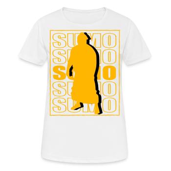 Sumo - Frauen T-Shirt atmungsaktiv - Weiß - Vorne - AI Model Female 172 dark (172cm)