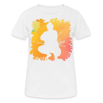 Sumo - Frauen T-Shirt atmungsaktiv - Weiß - Vorne - AI Model Female 172 dark (172cm)