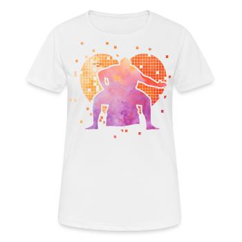 Sumo - Frauen T-Shirt atmungsaktiv - Weiß - Vorne - AI Model Female 172 dark (172cm)