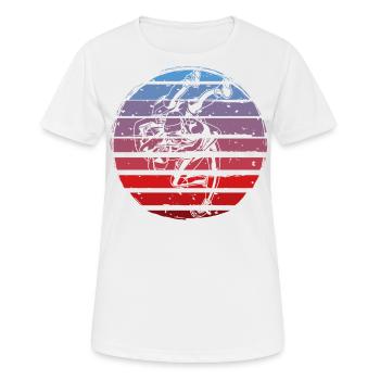 Lutte - T-shirt respirant Femme - blanc - Devant - AI Model Female 172 dark (172cm)