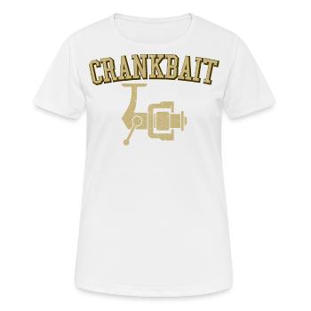 Appât à manivelle - T-shirt respirant Femme - blanc - Devant - AI Model Female 172 dark (172cm)