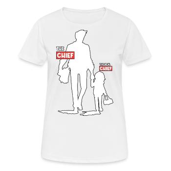 Funny Dad Daughter Design - Women's Breathable T-Shirt - white - Front - AI Model Female 172 dark (172cm)