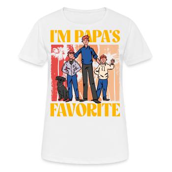 Ich bin Papas Liebling - Frauen T-Shirt atmungsaktiv - Weiß - Vorne - AI Model Female 172 dark (172cm)