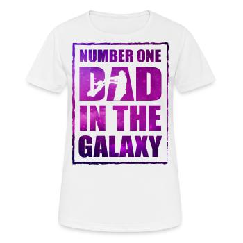 Vater Nummer eins in der Galaxis - Frauen T-Shirt atmungsaktiv - Weiß - Vorne - AI Model Female 172 dark (172cm)