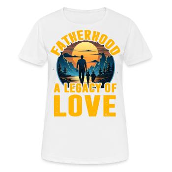 La paternité, un héritage d’amour - T-shirt respirant Femme - blanc - Devant - AI Model Female 172 dark (172cm)