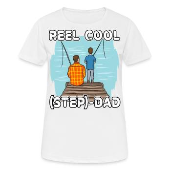 Reel Cool Step Dad - Women's Breathable T-Shirt - white - Front - AI Model Female 172 dark (172cm)