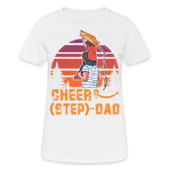 Cheer Step Dad - Women's Breathable T-Shirt - white - Front - AI Model Female 172 dark (172cm)