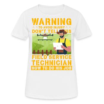 Warnung, um Verletzungen zu vermeidenSagen Sie es diesem Feld nicht - Frauen T-Shirt atmungsaktiv - Weiß - Vorne - AI Model Female 172 dark (172cm)