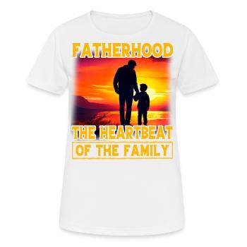 Fatherhood the heartbeat of the family - Women's Breathable T-Shirt - white - Front - AI Model Female 172 dark (172cm)