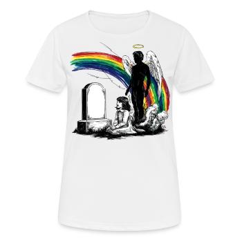 Father Daughter Mourning Grave - Women's Breathable T-Shirt - white - Front - AI Model Female 172 dark (172cm)