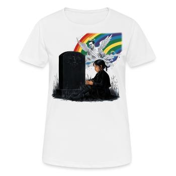 Daughter Dad Mourning Angel - Women's Breathable T-Shirt - white - Front - AI Model Female 172 dark (172cm)