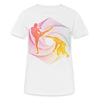 Capoeira - Frauen T-Shirt atmungsaktiv - Weiß - Vorne - AI Model Female 172 dark (172cm)