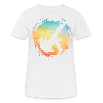 Capoeira - Frauen T-Shirt atmungsaktiv - Weiß - Vorne - AI Model Female 172 dark (172cm)