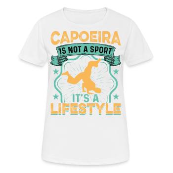 La capoeira, ce n’est pas un sport, c’est un mode de vie - T-shirt respirant Femme - blanc - Devant - AI Model Female 172 dark (172cm)