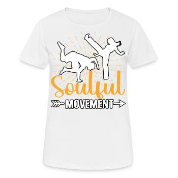 Soulful Movement - Women's Breathable T-Shirt - white - Front - AI Model Female 172 dark (172cm)