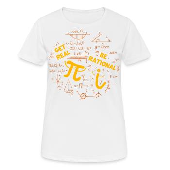 Humour mathématique – Pi vs. nombre imaginaire - T-shirt respirant Femme - blanc - Devant - AI Model Female 172 dark (172cm)
