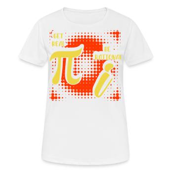 Humour mathématique – Pi vs. nombre imaginaire - T-shirt respirant Femme - blanc - Devant - AI Model Female 172 dark (172cm)
