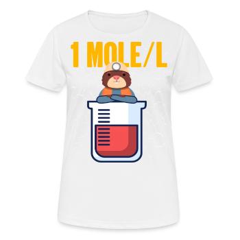 Maulwurf - Frauen T-Shirt atmungsaktiv - Weiß - Vorne - AI Model Female 172 dark (172cm)