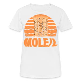 Maulwurf - Frauen T-Shirt atmungsaktiv - Weiß - Vorne - AI Model Female 172 dark (172cm)
