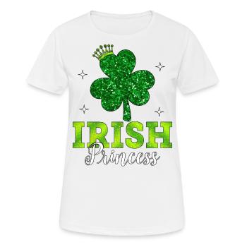 Princesse irlandaise - T-shirt respirant Femme - blanc - Devant - AI Model Female 172 dark (172cm)