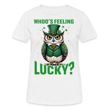 Qui se sent chanceux ? - T-shirt respirant Femme - blanc - Devant - AI Model Female 172 dark (172cm)