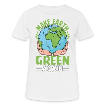 Machen Sie die Erde wieder grün - Frauen T-Shirt atmungsaktiv - Weiß - Vorne - AI Model Female 172 dark (172cm)
