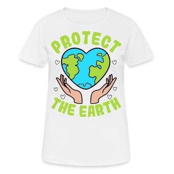 Schützen Sie die Erde - Frauen T-Shirt atmungsaktiv - Weiß - Vorne - AI Model Female 172 dark (172cm)